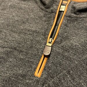 Orvis Men’s 1/4 Zip Pullover w/ Leather Trim
